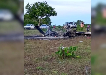 Mais um: avião de pequeno porte cai, explode e deixa uma pessoa morta e outra ferida na Bahia
