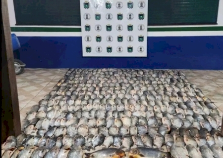 Polícia apreende quase 200 quilos de pescado ilegal no Rio Paraguai