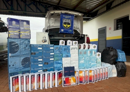 DEODÁPOLIS: PMR realiza apreensão de mercadorias irregulares em Lagoa Bonita