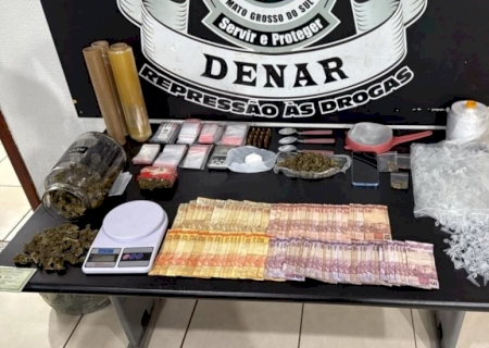 Polícia Civil desativa boca de fumo e prende em flagrante suspeito de tráfico e porte ilegal de munição em MS