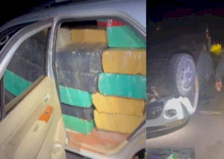 VÍDEO: DOF apreende veículos furtados com 3,2 toneladas de maconha na fronteira de MS
