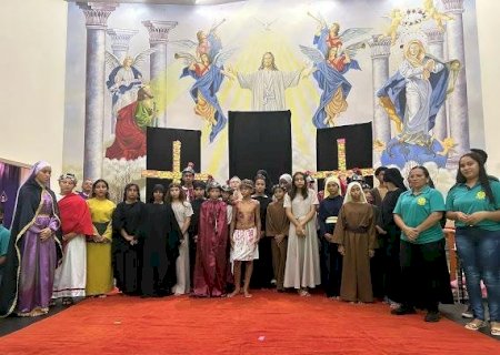 Meditação da Via Sacra com os Catequisandos marca a Segunda-feira Santa na Paróquia São Paulo Apóstolo