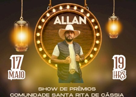 IVINHEMA: Comunidade Santa Rita de Cássia realiza Show de Prêmios com música ao vivo neste sábado
