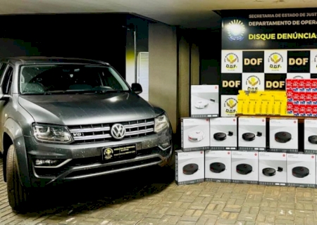 FÁTIMA DO SUL: DOF apreende veículo com mais de R$ 480 mil em produtos ilegais
