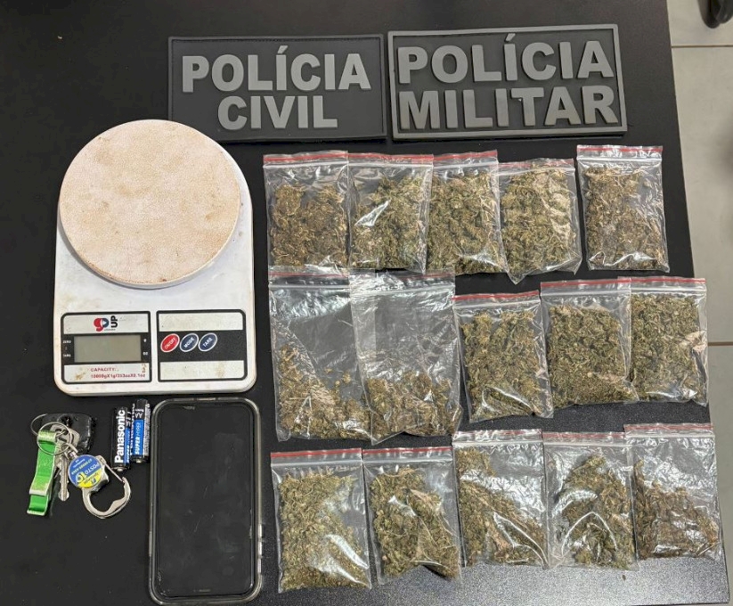 DEODÁPOLIS: Operação conjunta da Polícia Civil e Polícia Militar apreende drogas e prende autor por tráfico