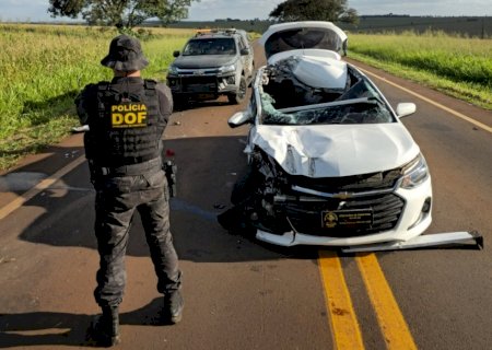Fugiu do DOF, bateu em caminhão e foi preso com mais de 700 kg de drogas