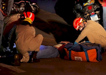 IVINHEMA: Motociclista fica ferido após acidente com criança de patinete na Avenida Brasil