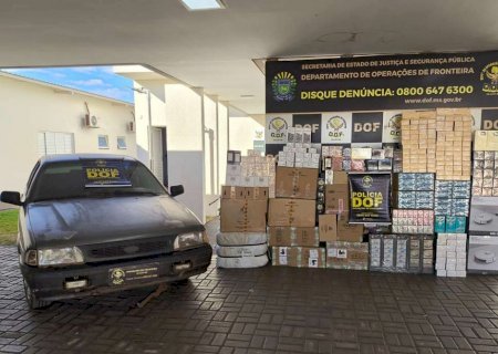 DOF apreende veículo com mais de R$ 200 mil em mercadoria ilegal em Dourados