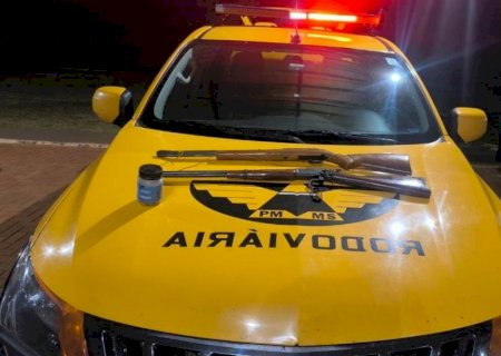 ANGÉLICA: Durante fiscalização, PMR apreende armas e munições