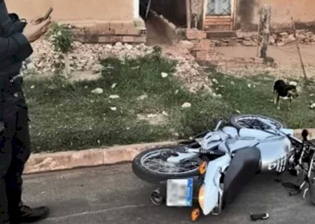 Mãe, bebê e criança atropeladas por motociclista sofreram traumatismo craniano em MS
