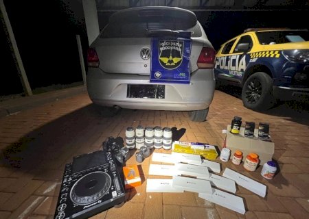 Polícia Militar Rodoviária apreende produtos eletrônicos e medicamentos de origem estrangeira em Maracaju