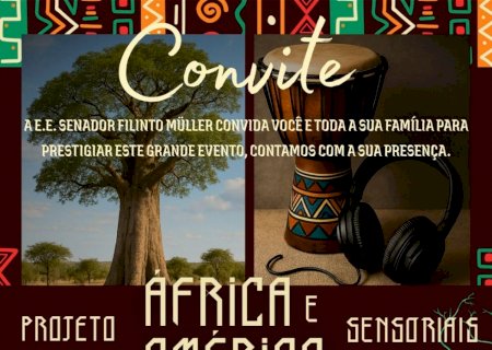 ANGÉLICA: Escola Estadual Senador Filinto Müller realiza exposição “África e América Sensoriais' nesta quinta-feira