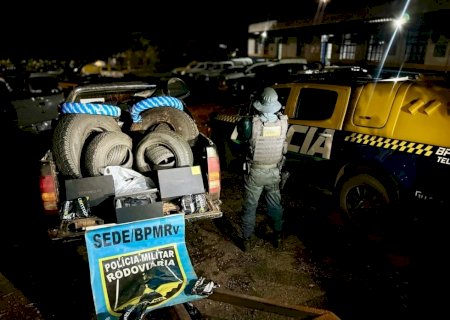 Polícia apreende caminhonete com R$ 339 mil em mercadorias contrabandeadas em MS