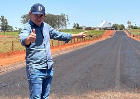 NOVO HORIZONTE DO SUL: Obras de asfalto na zona rural recebem investimento de mais de R$ 3 Milhões