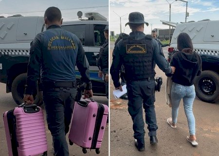 BATAYPORÃ: Jovem é presa com quase 33 kg de maconha em malas dentro de ônibus abordado pela Polícia Militar Rodoviária na MS-134