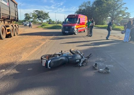 NOVA ANDRADINA: Colisão entre motos deixa dois feridos na BR-376; um em estado grave