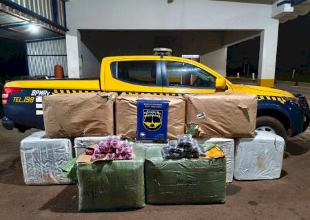 NOVA ANDRADINA: PMR apreende carga de óculos estrangeiros sem nota fiscal em ônibus interestadual