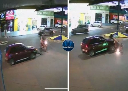 IVINHEMA: Acidente de trânsito deixa casal ferido na Avenida Brasil