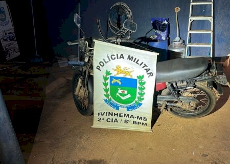 IVINHEMA: Polícia Militar recupera motocicleta furtada durante patrulhamento