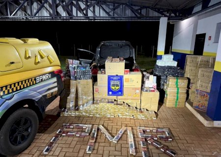 ANGÉLICA: PMR apreende mercadorias contrabandeadas durante fiscalização na MS-145