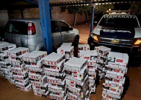 Carga de cigarros contrabandeados é interceptada após perseguição na MS-164