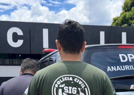ANAURILÂNDIA: Polícia Civil cumpre mandado de prisão preventiva e mandado de busca e apreensão contra investigado por tráfico de drogas e posse irregular de arma de fogo