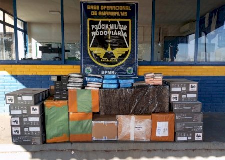 Contrabando é interceptado na MS-386 e gera prejuízo de R$ 125 mil ao crime