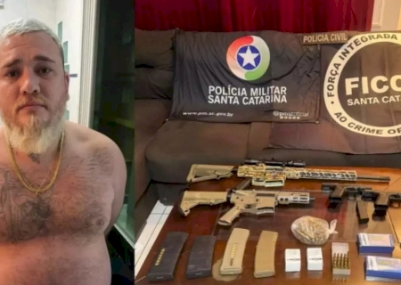 Líder de facção criminosa de Santa Catarina é preso em MS
