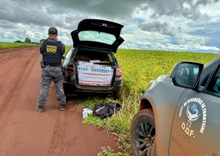 DOF apreende carro com cigarros contrabandeados em MS