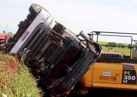 Carreta carregada com bois tomba e 10 animais morrem