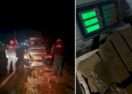 IVINHEMA: Força Tática apreende 35 kg de maconha e prende homem por tráfico