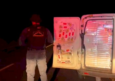 ANGÉLICA: PMR apreende mais de 2 mil pacotes de cigarros contrabandeados na MS-145