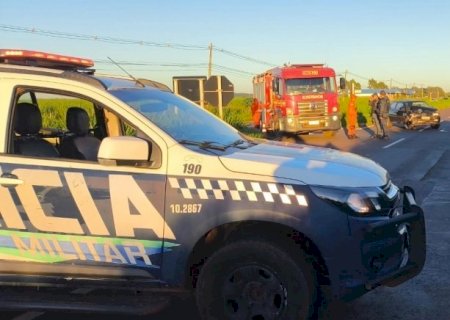 Acidente na MS-134 deixa motorista ferido entre Batayporã e Nova Andradina