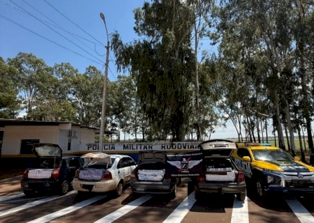 Perseguição na região de fronteira termina com 'comboio do cigarro' apreendido