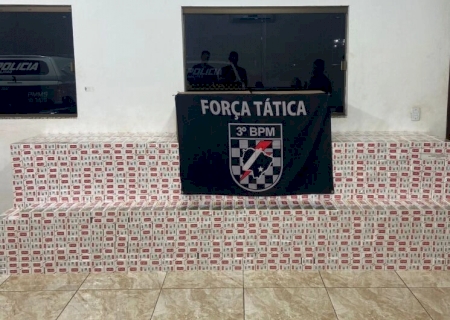 Polícia apreende quase 2 mil pacotes de cigarros em entreposto do contrabando