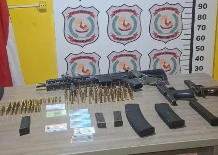 Brasileiro é preso com submetralhadora, pistolas e 100 munições no Paraguai