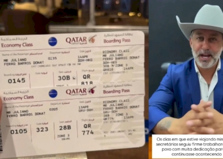 Prefeito é questionado pelo MPMS por viagens a show e também para fora do país