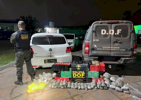 DOF apreende mais de 200 quilos de drogas após perseguição em Caarapó