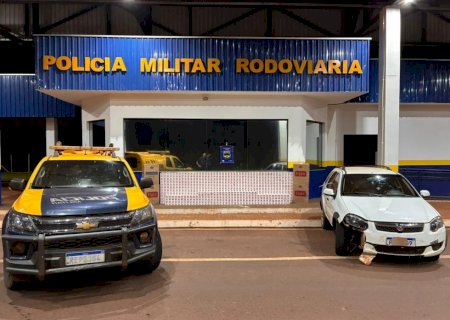DEODÁPOLIS: PMR apreende 1.750 pacotes de cigarros após perseguição na MS-276 e causa prejuízo de R$ 124 mil ao crime