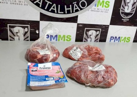 Evadido do regime semiaberto é preso após furtar carne em supermercado