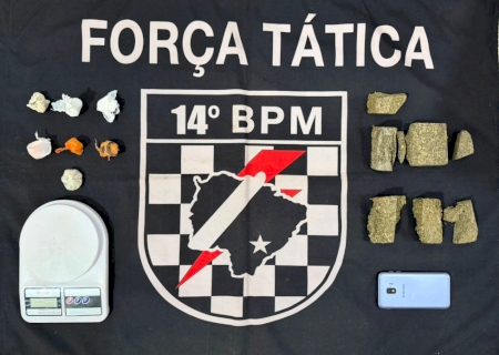 FÁTIMA DO SUL: Força Tática apreende drogas e prende homem por tráfico de drogas