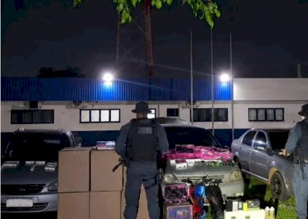 PM apreende canetas emagrecedoras e 60 mil cigarros na MS-162