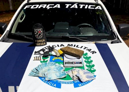 IVINHEMA: Homem é preso após furtar dinheiro do próprio pai; arma e drogas são apreendidas