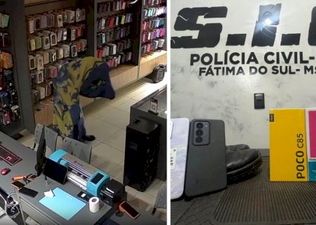 FÁTIMA DO SUL: “Fantasma' do furto é identificado pela Polícia Civil, e três celulares são recuperados